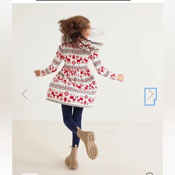 Hanna Andersson Red and Cream Kids Dress - Picture 5 of 9